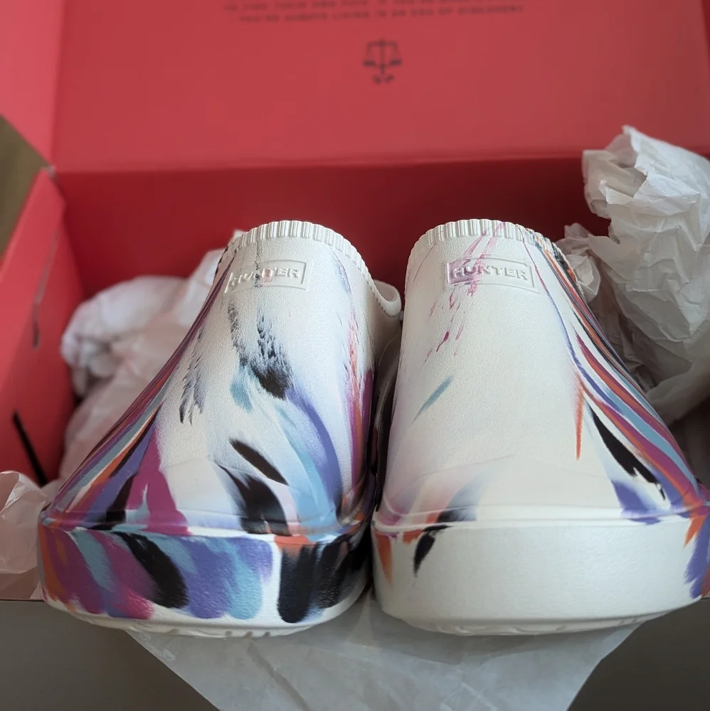 Hunter Multicolor Slip-On Shoes unisex size 12 New in Box bloom marble/willow